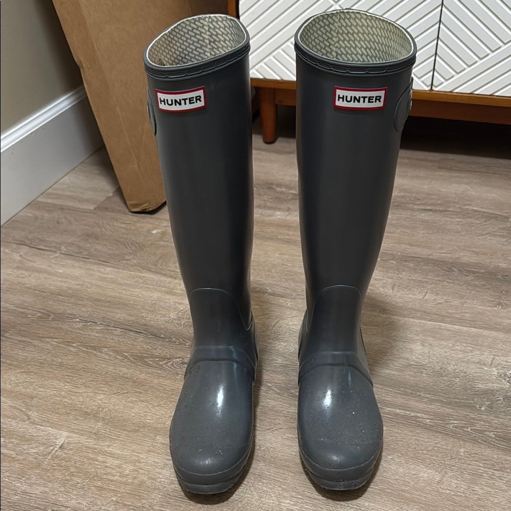 Hunter Charcoal Tall Boots